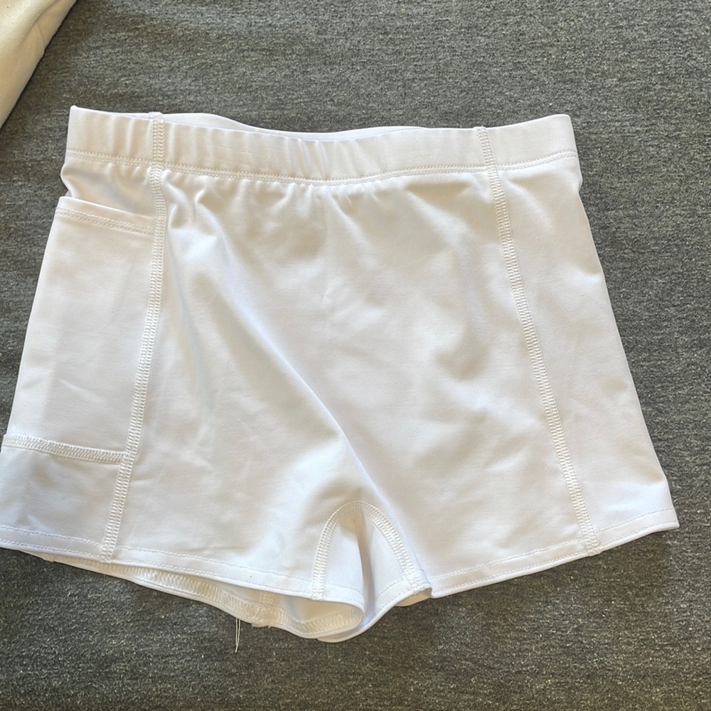 bcg white kids workout shorts
